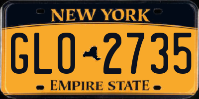 NY license plate GLO2735
