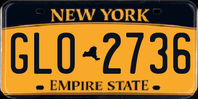 NY license plate GLO2736
