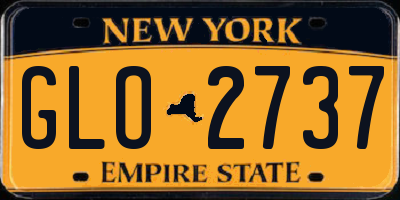 NY license plate GLO2737