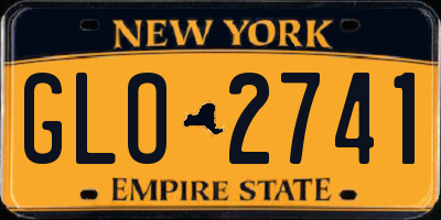 NY license plate GLO2741