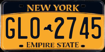 NY license plate GLO2745