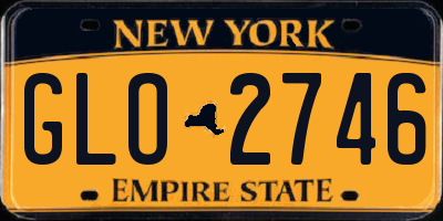 NY license plate GLO2746