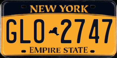 NY license plate GLO2747