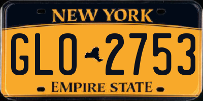 NY license plate GLO2753