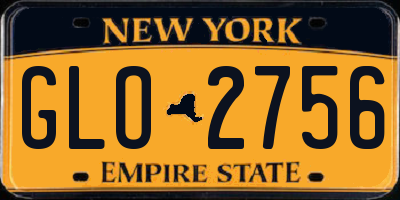 NY license plate GLO2756