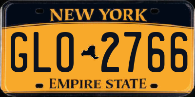 NY license plate GLO2766