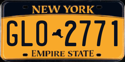 NY license plate GLO2771