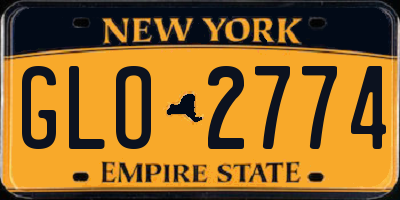 NY license plate GLO2774