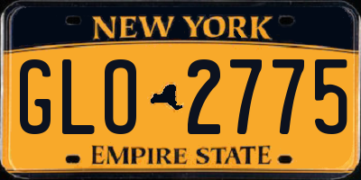 NY license plate GLO2775