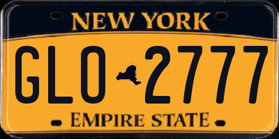 NY license plate GLO2777