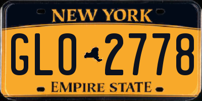 NY license plate GLO2778