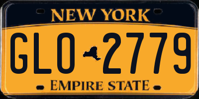NY license plate GLO2779