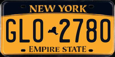 NY license plate GLO2780