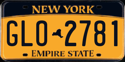 NY license plate GLO2781