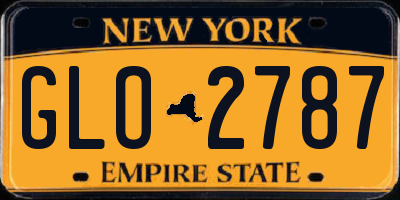 NY license plate GLO2787