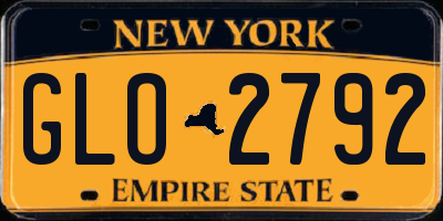 NY license plate GLO2792