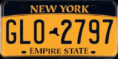 NY license plate GLO2797