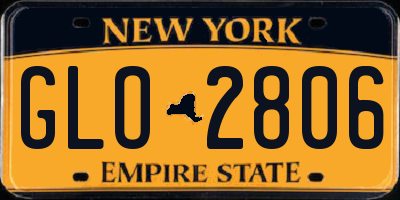 NY license plate GLO2806