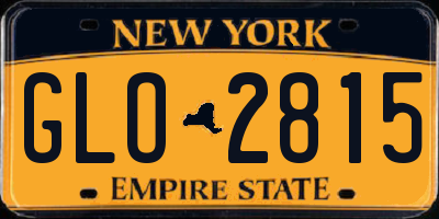 NY license plate GLO2815