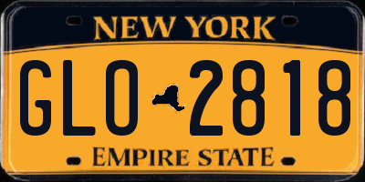 NY license plate GLO2818