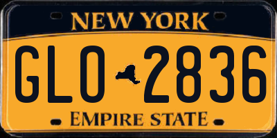 NY license plate GLO2836