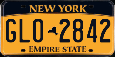NY license plate GLO2842