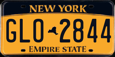 NY license plate GLO2844