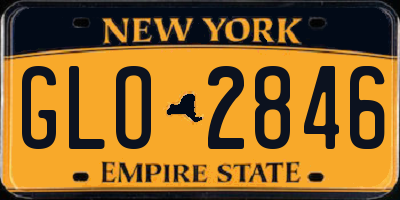 NY license plate GLO2846