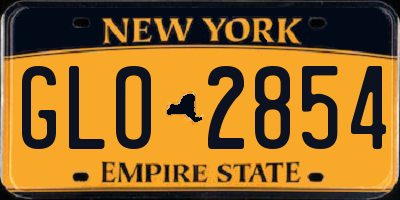 NY license plate GLO2854