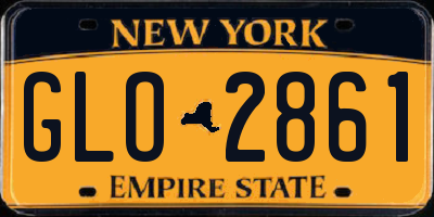NY license plate GLO2861
