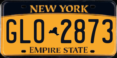NY license plate GLO2873