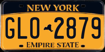 NY license plate GLO2879