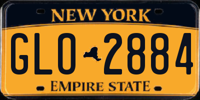 NY license plate GLO2884