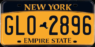 NY license plate GLO2896