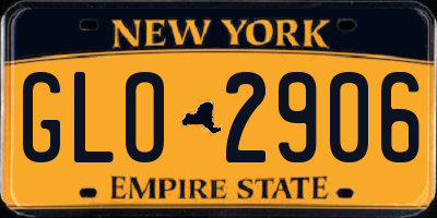 NY license plate GLO2906