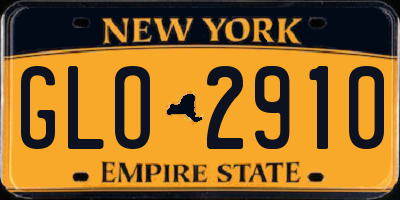 NY license plate GLO2910