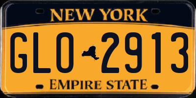 NY license plate GLO2913