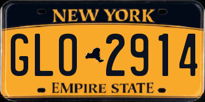 NY license plate GLO2914