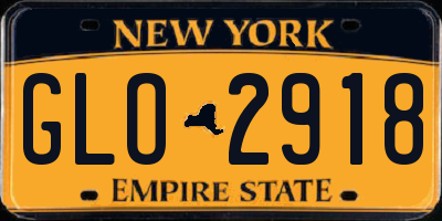 NY license plate GLO2918