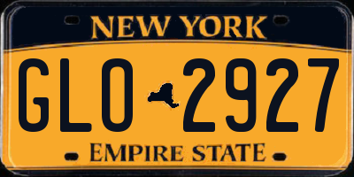 NY license plate GLO2927