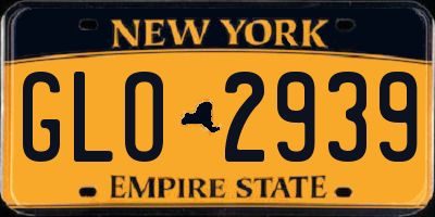 NY license plate GLO2939