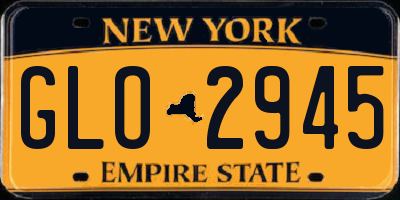 NY license plate GLO2945