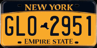 NY license plate GLO2951