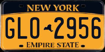 NY license plate GLO2956