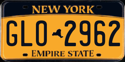 NY license plate GLO2962