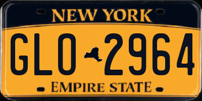 NY license plate GLO2964