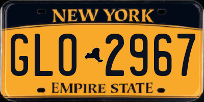 NY license plate GLO2967