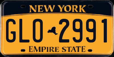 NY license plate GLO2991