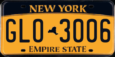 NY license plate GLO3006