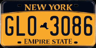 NY license plate GLO3086